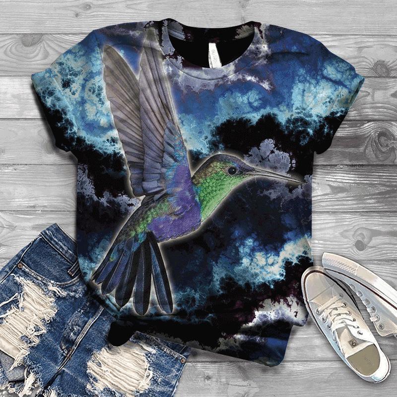 Women's Clothing Series New Summer 3D T-shirt Printed Round Neck Summer Women's T-shirt