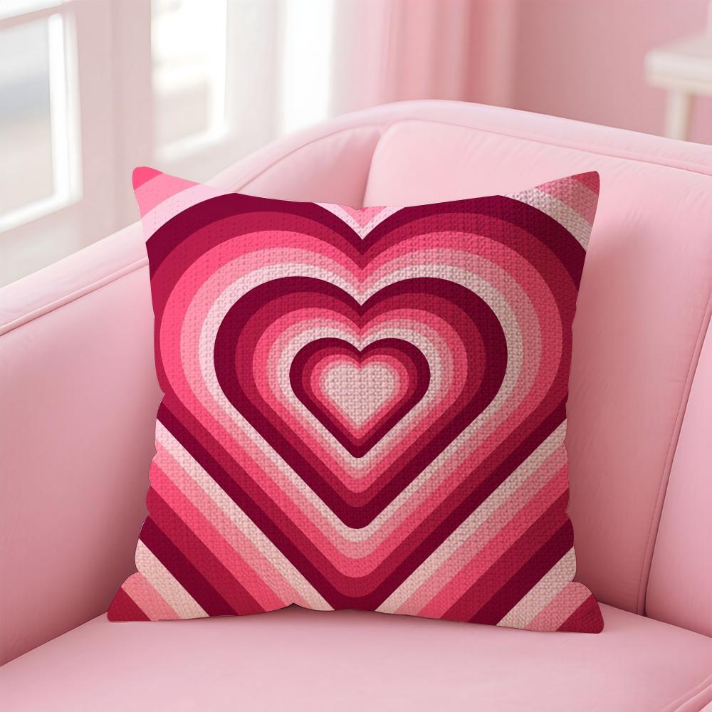 Sweet Love Cushion Cover Comfort Sofa Bed Silky Elegant Invisible Zipper Decorative Holiday Gifts