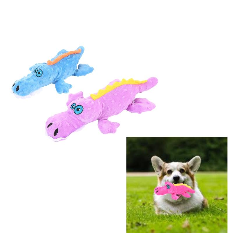 Bite-resistant Crocodile Plush Dog Toy Silicat Brand For Teeth Care And Playtime Characters)