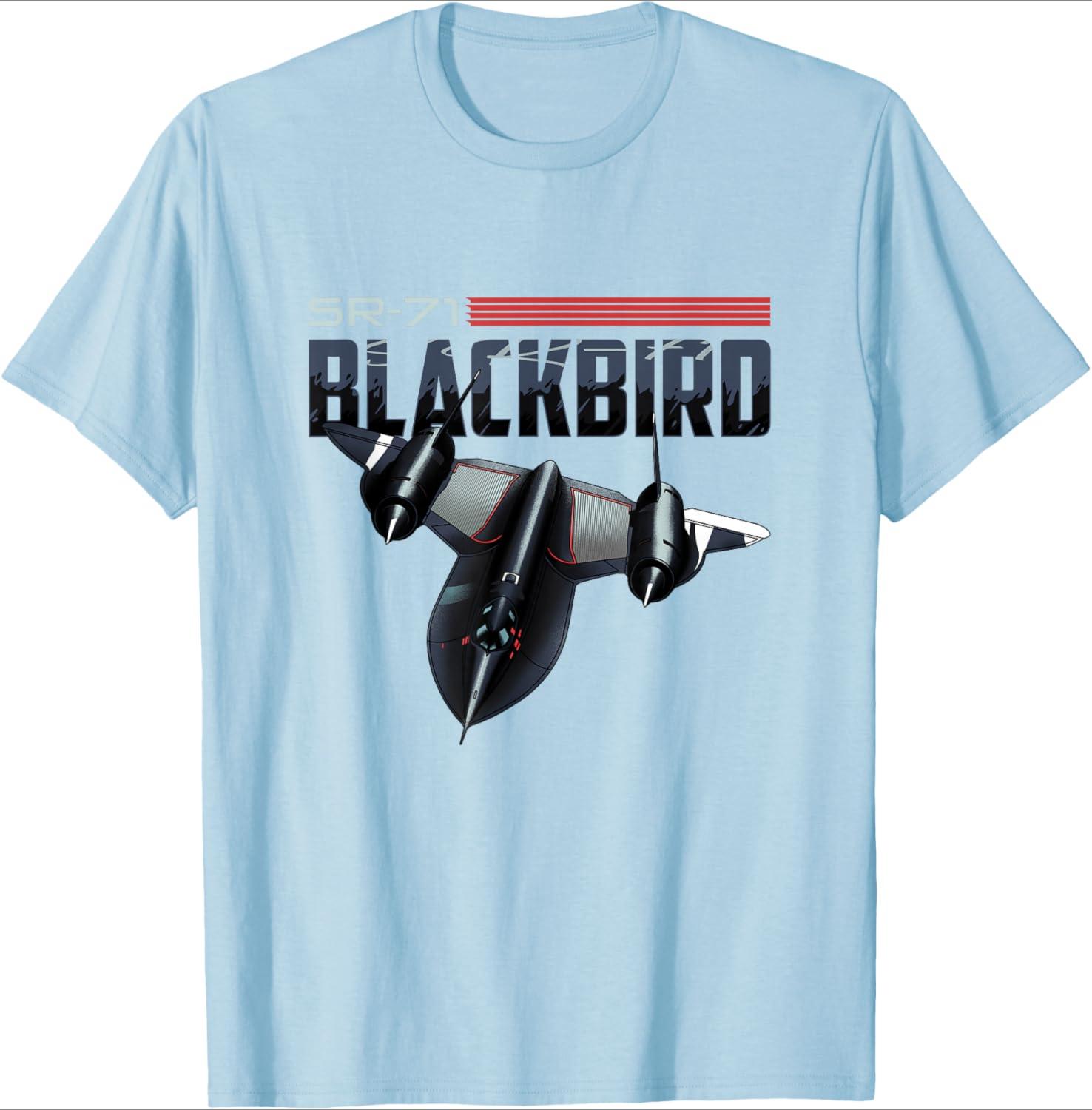 USA Military Warbird Airplane Blackbird Spy Plane design -100% cotton summer casual O-neck short sleeve printed men s T-shirt. 4XL