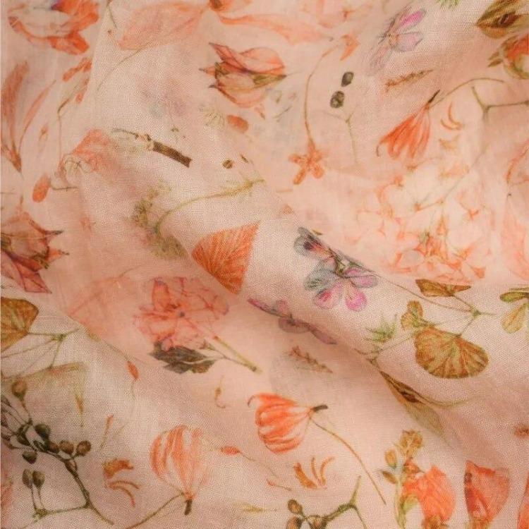 Vintage Floral Print Women T Shirts Chinese Style Loose Button Seven Sleeve Spring Tops