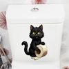 Self-adhesive Black Cat Toilet Paper Roll Sticker for Bathroom Toilet Seat Home Decor