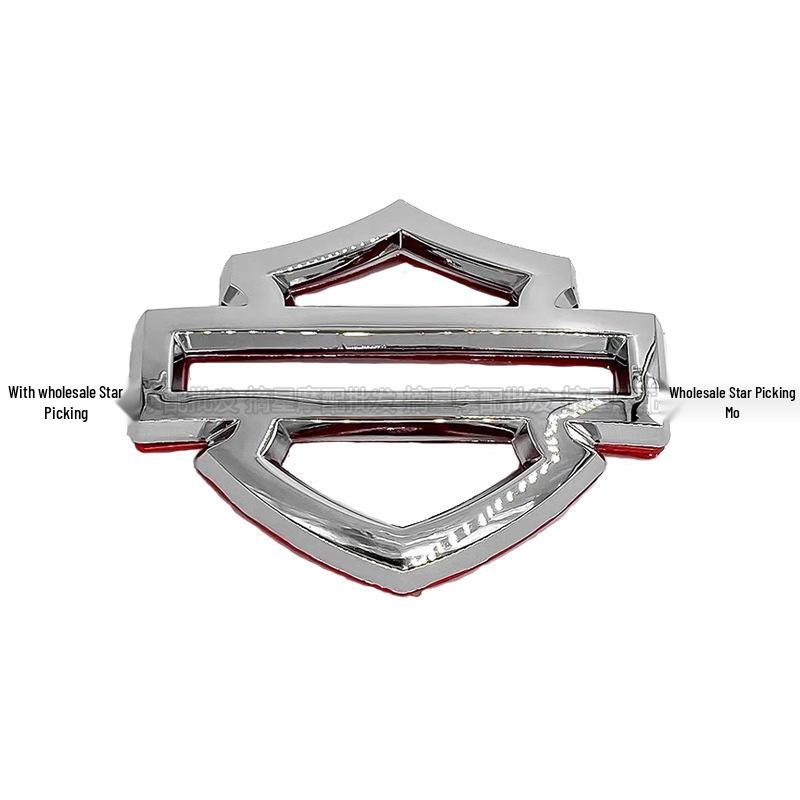 Harley Tankaufkleber: Glide CVO & Softail Metallschilde