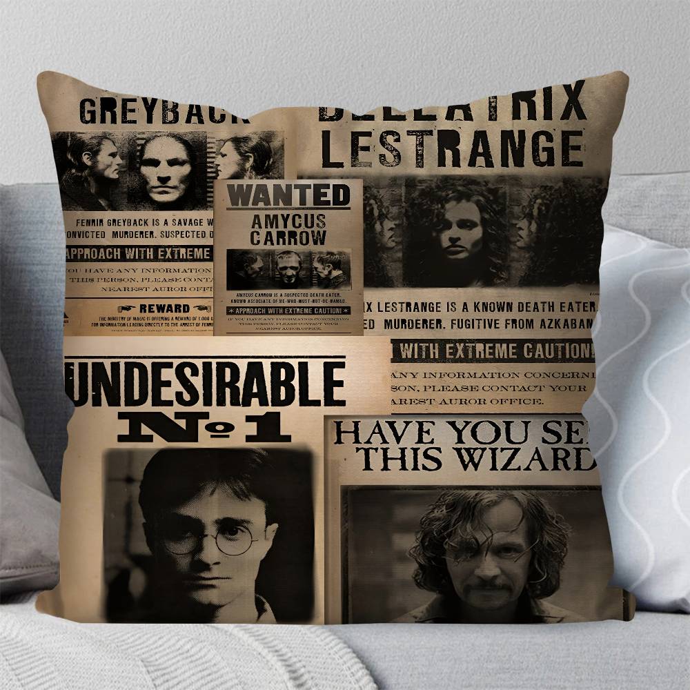 H-harry P-potter vintage Federa Quadrata Camera da Letto Divano Cuscino per Comfort e Tempo Libero Auto Soggiorno Decorazione per la Casa