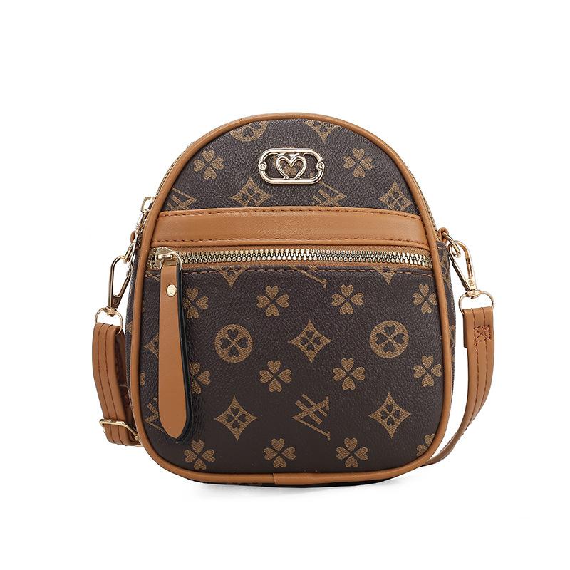 Muttertag Damen Handy-Tasche mit großem Bildschirm Neue Umhängetasche mit Doppelreißverschluss Neue bedruckte Schultertasche Mode