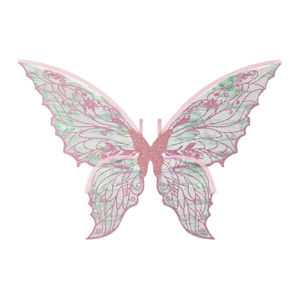 Cute Princess Angel Wing Fairy Wings Sparkling Organza Angel Wings Dress UP Cicada Wing Party Props