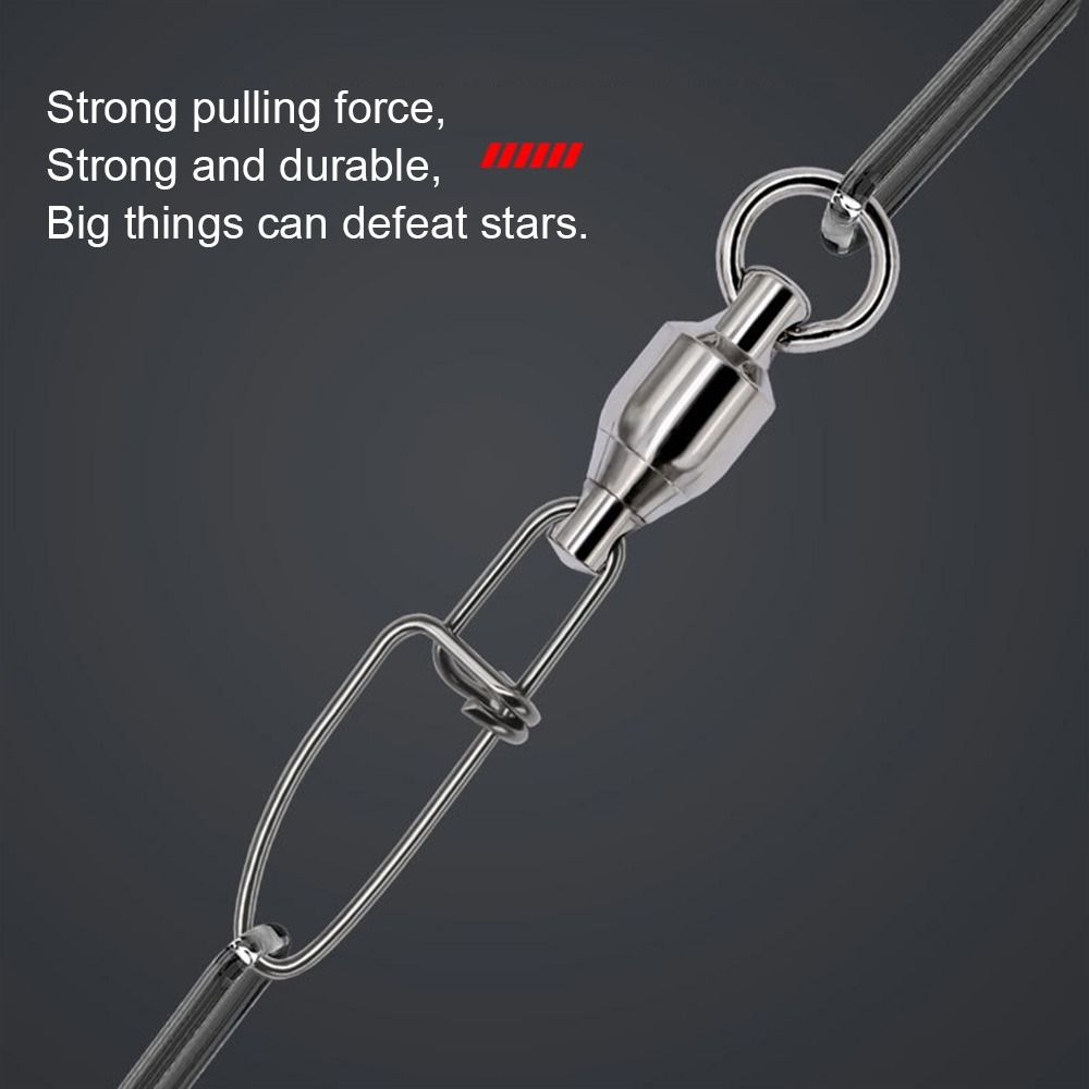 Steel Hooked Lure Connecting Ring Snap Rolling Oval Split Rings Jig Connector Bearing Swivel