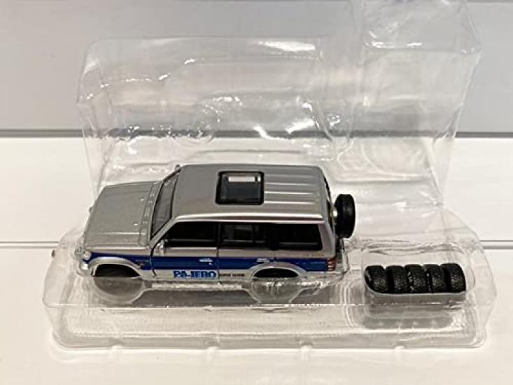 BM CREATIONS X TINY Mitsubishi Pajero 2nd Generation Blue Stripe Drive BMC64B0036 1/64 Right-Hand