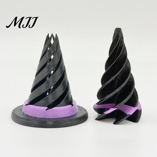 Unique Gifts for Students 3D Printed Spiral Cone Toy, with Animal/Pumpkin/Ghost/ Hat Pattern Design, Stress Creative Halloween Photo Props Relief