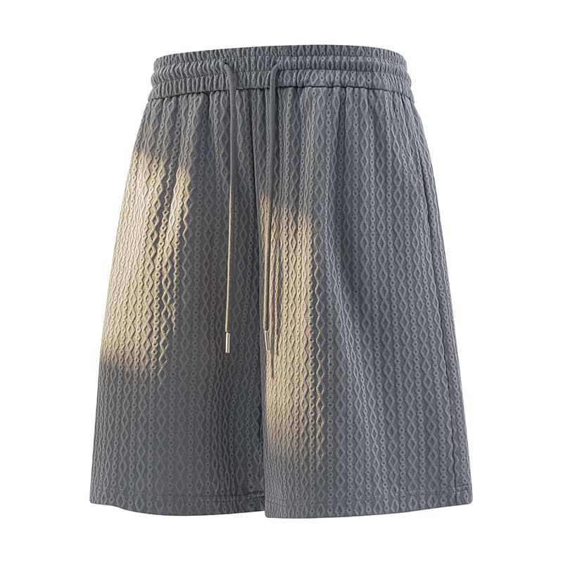 

Shorts men s casual shorts sports shorts solid color jacquard large pants beach pants plus size shorts XL