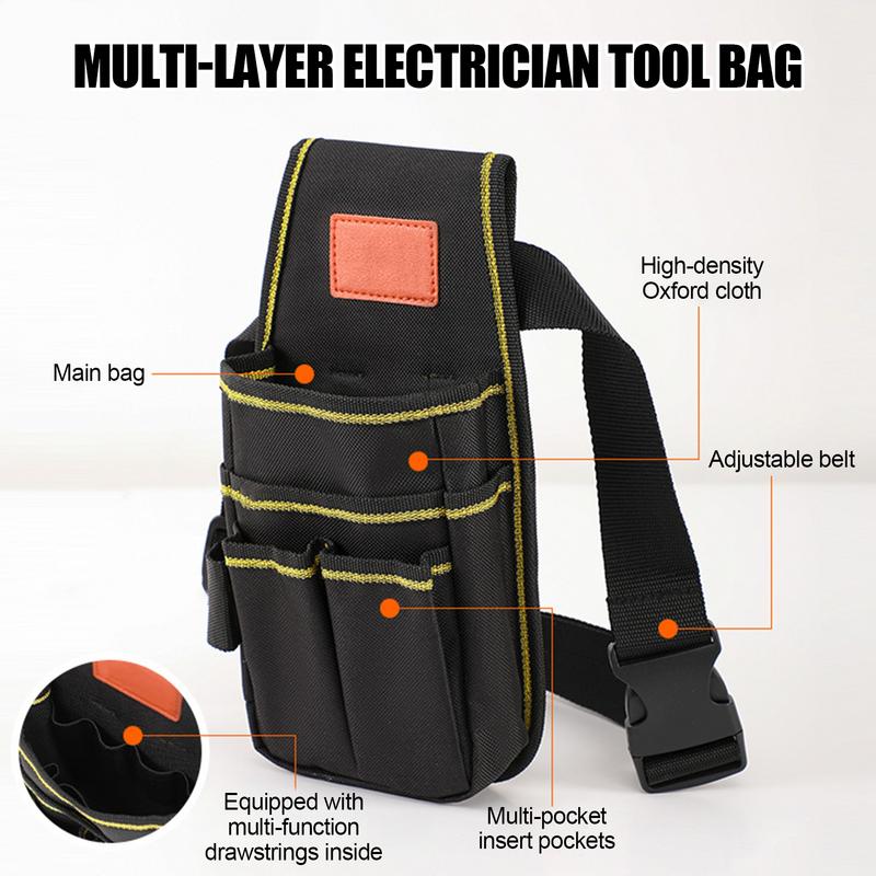 Electrician Bag Utility Belt Tool Holder Bag Heavy-Duty Thicken Adjustable Organizer For Construction Automotive Repair