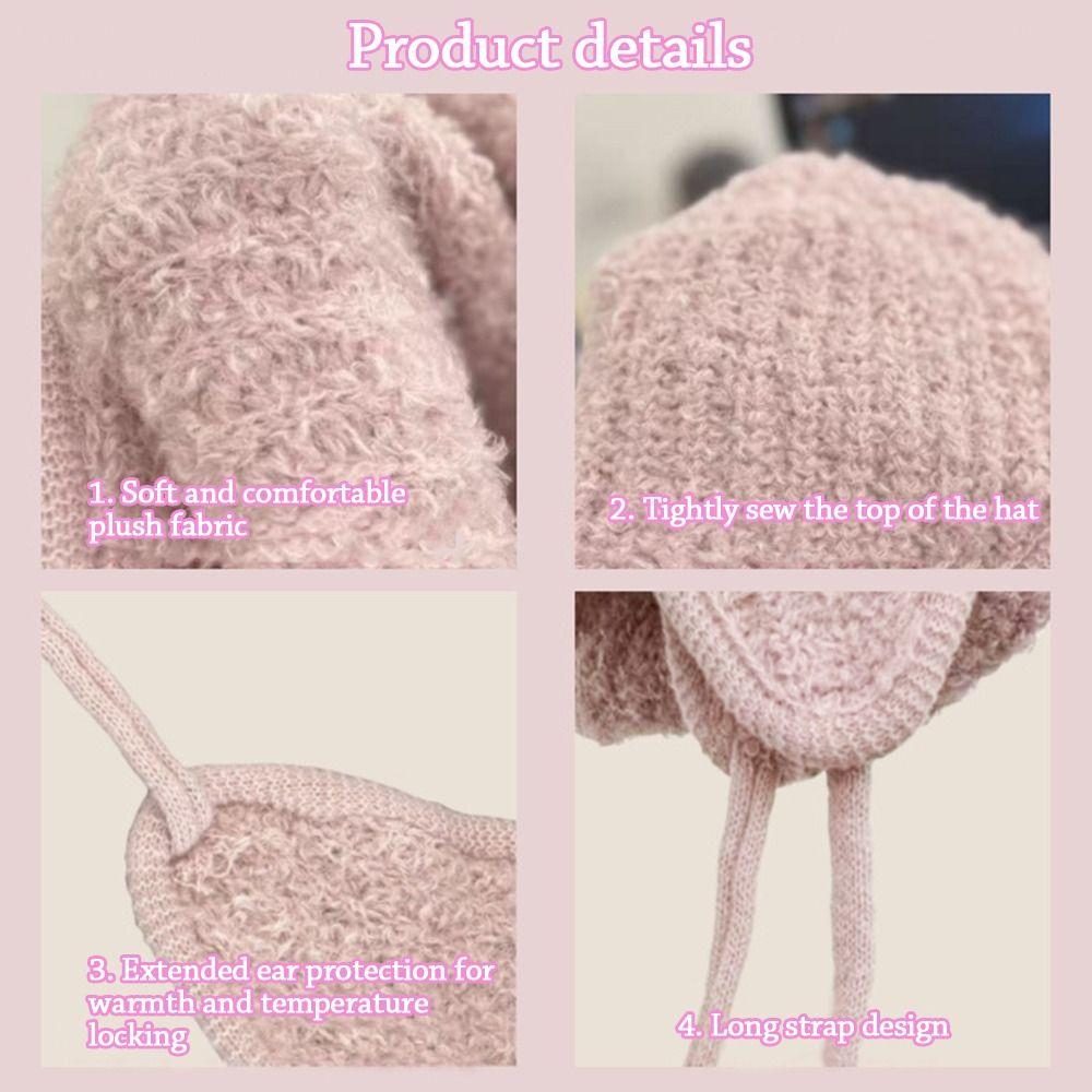 Teddy Fleece Bonnet Caps Warm Beanies Cap Fashion Winter Plush Hat  Women