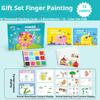 Kids Finger Ink Pad Set Finger Dot Painting Craft Kit with Built-in Pigment  Drawing Cards Children Early Educational Handmade Toy