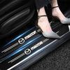 Car with Logo Door Carbon Fiber Sill Protector Stickers for Mazda 3 Bk Bl Bj Bn 323 Axela Atenza CX-3 CX-4 CX5 CX-7 Accessories