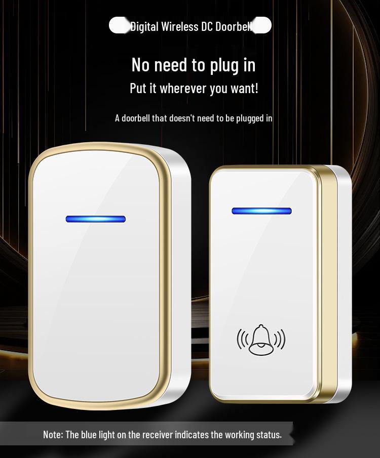 Battery-Powered Wireless Doorbell for Home with Two-to-Two Callers, No Plug-in Required