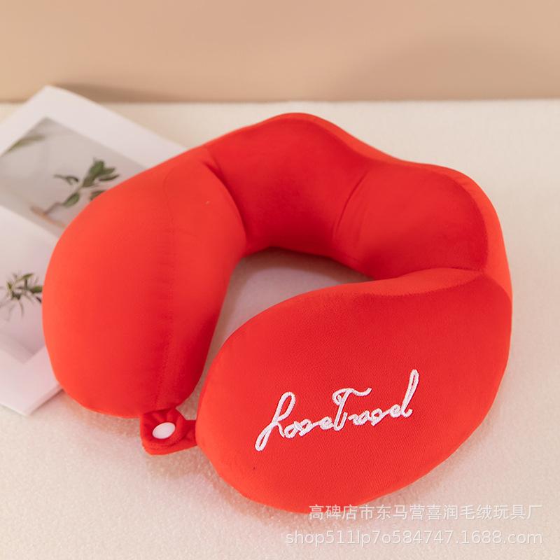 Cestovní polštář, polštář na krk, opěrka brady a krku, roztomilý kreslený cestovní polštář na krk pro chlapce a dívky, cestovní doplňky do letadla, auta, polohovací