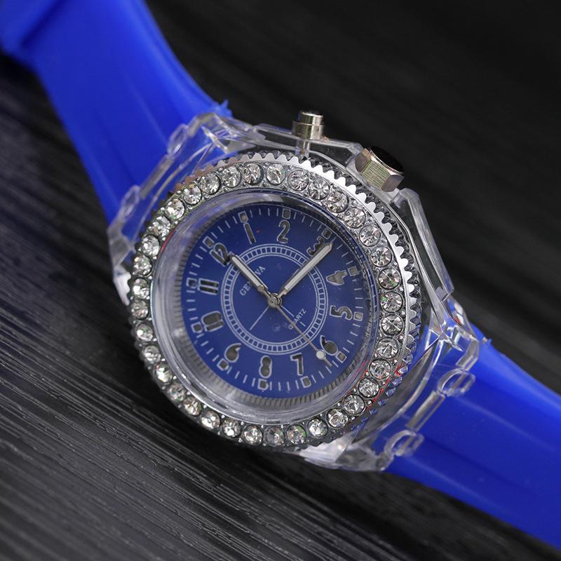 Geneva Luminous Watch Led Luminous, Diamond-Encrusted Watch Men'S Supply Watch