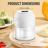 Portable Electric Garlic Chopper, 2025 New Rechargeable Food Processor for Garlic Ginger Onion Meat Vegetable Chilli, Home Kitchen Gadget