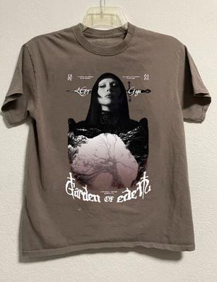Vintage Lady Gaga Graphic Print Short Sleeve Brown  AHN01030 Unisex T-Shirt