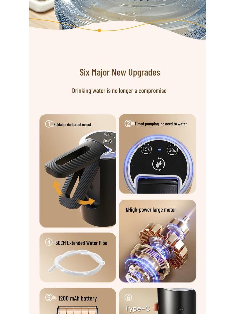 Double Pump High-Output Electric Bottled Water Dispenser for Home Use