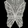 Mesh bottom embroidery back collar lace collar accessories butterfly pattern water soluble embroidery false collar back flower