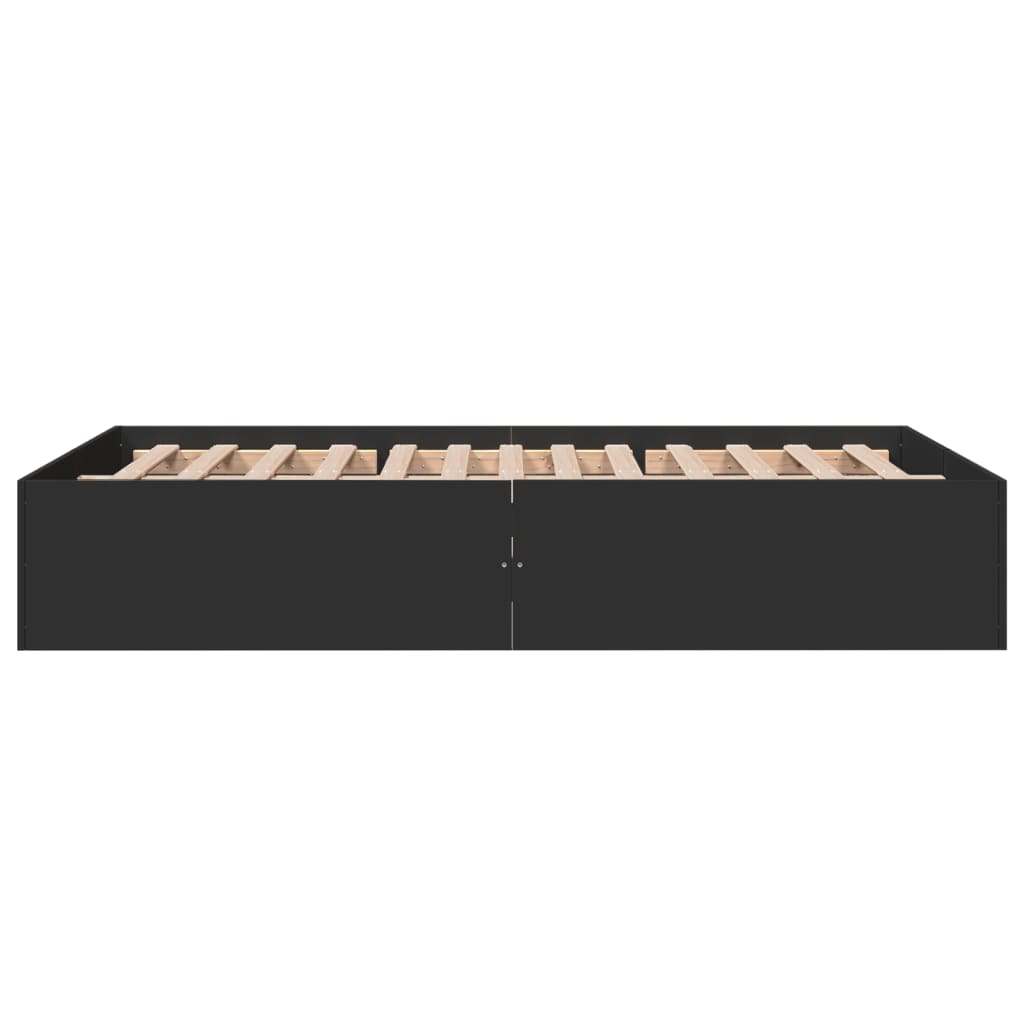 Bed Frame Black 135x190 cm Particleboard