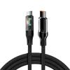 111W Cable 6A Super Fast Charging USB-A To Type-C Nylon Data Cord With Colorful LED Display USB C Cable For Xiaomi Samsung 1Pcs