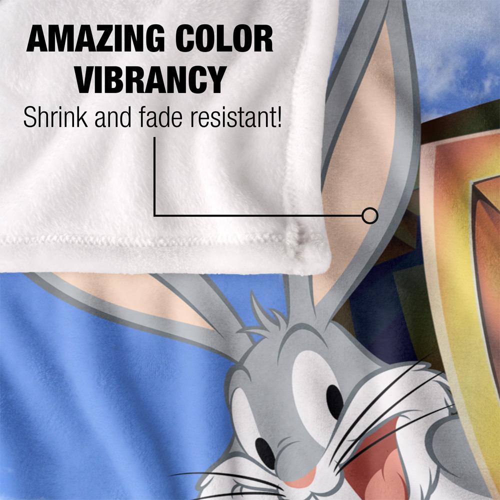 Warner Bros Vault Silky Logo Bugs Bunny Supersoft Blanket
