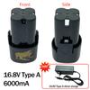 16.8v 6000mAh/25v 12000mAh/Batteria al litio Batteria ricaricabile Accessorio per utensili elettrici Batteria per trapano elettrico a mano