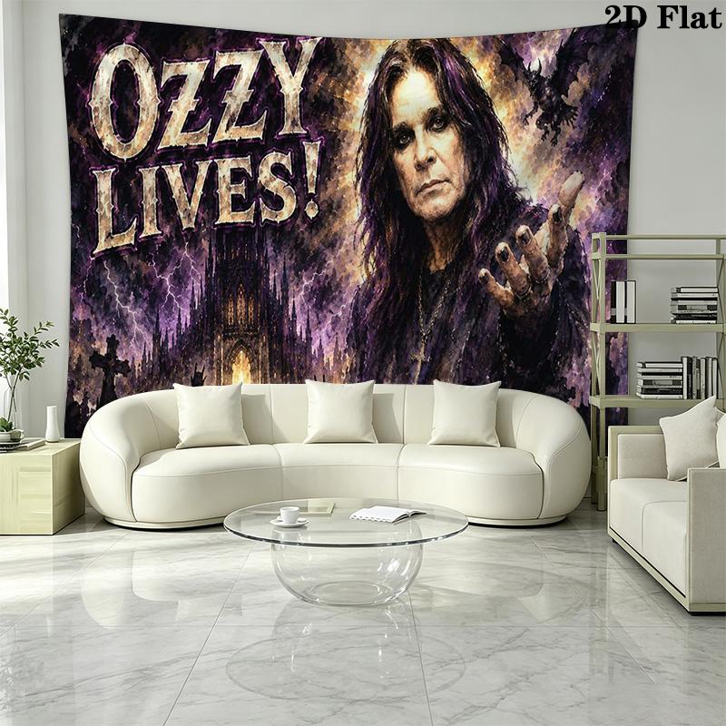Ozzy Wall Tapestry Aesthetic Wall Hanging Printed Fabric Blanket Decorative Tapestries for Bedroom Living Room Home Decor