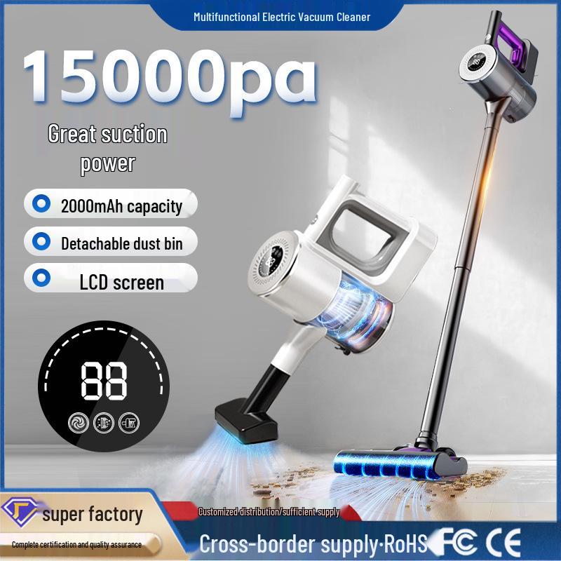 

Ручной беспроводной пылесос с мощным всасыванием, функцией влажной уборки и возможностью использования для влажной/сухой уборки – Универсальная вертикальная конструкция Chinese Manual