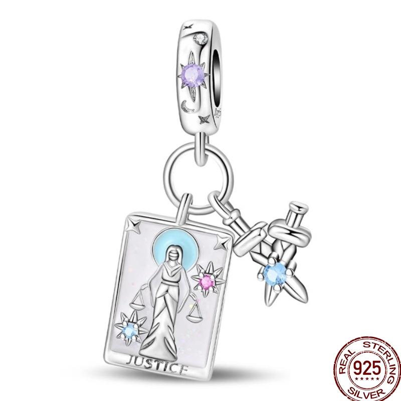 Original Copper Charm Beads Luminous Firefly Tarot Card Perfume Butterfly Bead For Women Diy Bracelet Charm Jewelry