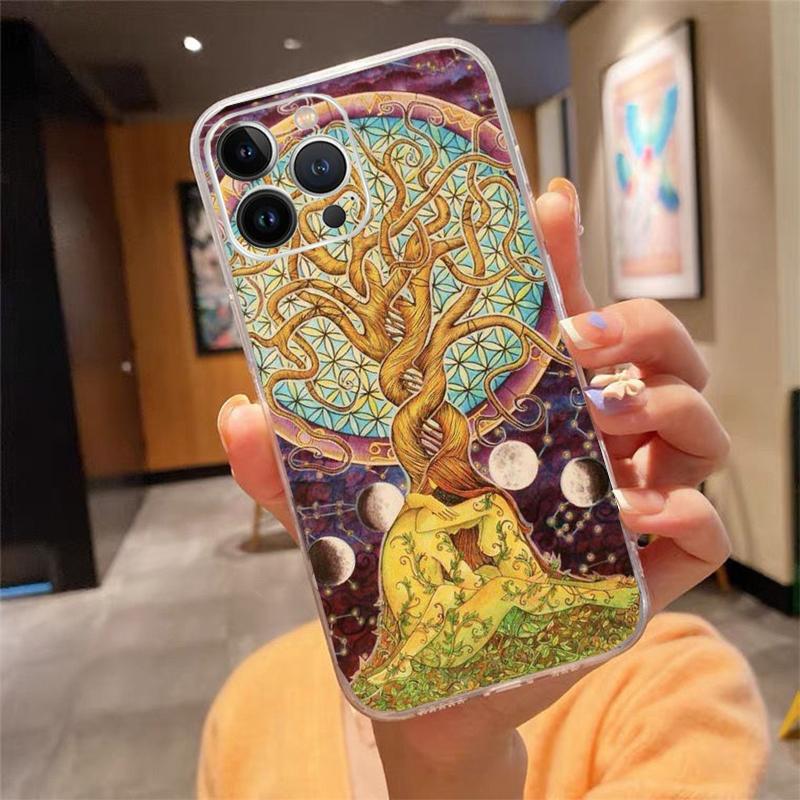 

Phone Case For iphone 17 Air 17 Pro Max 16 15 14 13 Pro Max 15 16 Pro 15Plus The mandala chakra Insist yoga iphone 13