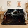 Cartoon The W-Witcher Geralt Game Flannel Blanket Soft Warm Throw Blanket for Bedroom Living Room Bed Travel Camping Picnic Gift