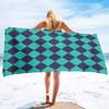 Checkerboard Print Beach Towel - Soft Absorbent Towel for Modern Style, Unique Design for Everyday Use and Comfort