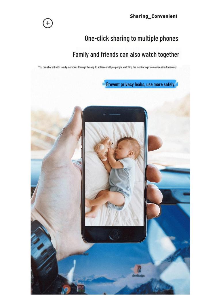 Tuya Smart Home Panoramic WiFi Camera with HD Monitoring & Real-Time Audio