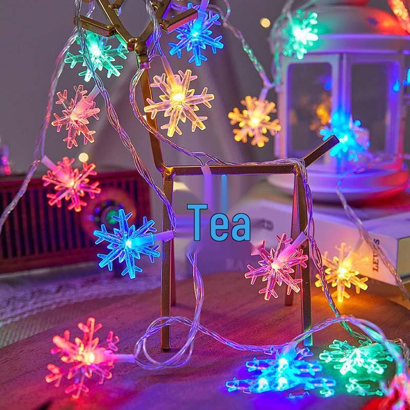 

Christmas Colorful Snowflake Solar LED String Lights with Remote