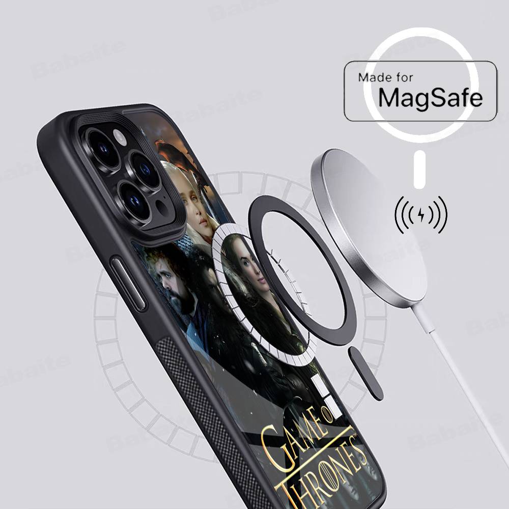 Film G-Game Of T-Thrones Phone Case For IPhone 13 14 15 11 12 16 17 Pro Max Plus For Magsafe Magnetic Shell