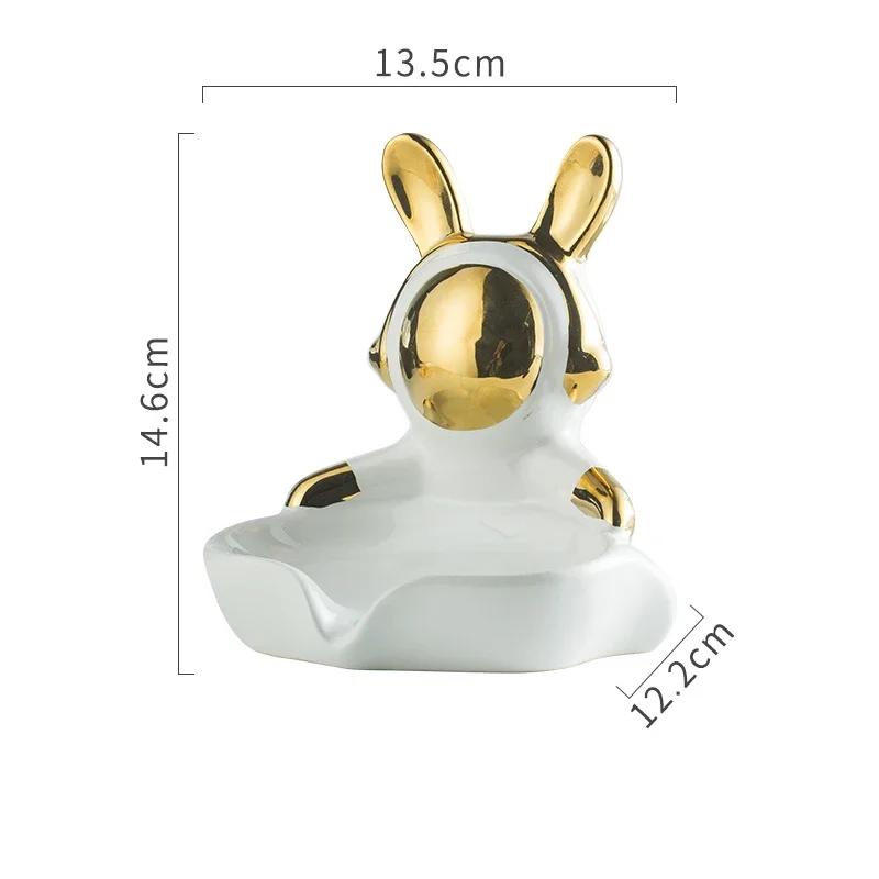 Creativecute Bathroom Soap Box Light Luxury Exquisite Ceramic Tray Home Desktop Storage Ornament Fashion Cartoon Soap Boxes
