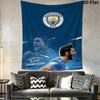Royal MCFC CrownWall Hanging Printed Fabric Blanket Decorative Tapestries for Bedroom Living Room Home Decor