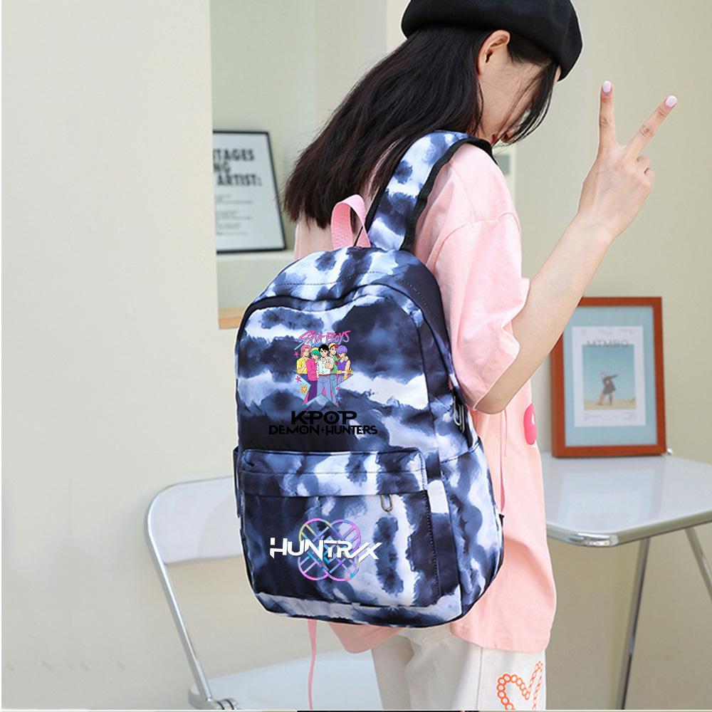 3Pcs/set Anime Demon Hunters Printed Backpack with Shoulder Bag Pengcil Case for Teenager Large Capacity Waterproof Bookbag Back To School Gift