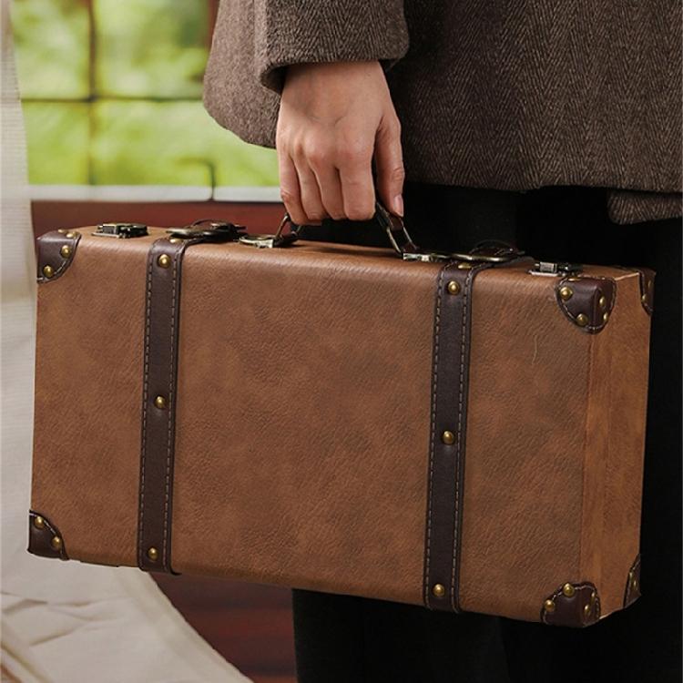 Elegante Vintage-Aufbewahrungstruhe Mit Holzverstärkung Und Ergonomischen Tragegriffen Moderner Klassischer Aufbewahrungskoffer