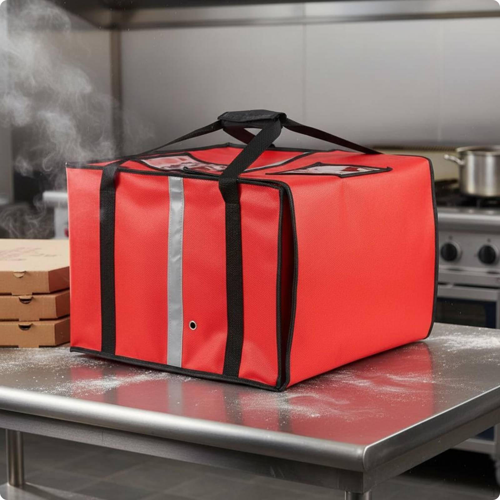 Thermal Meal Carrier Bag Thickened Insulation Insulated Pizza Delivery Aluminum Foil Lining