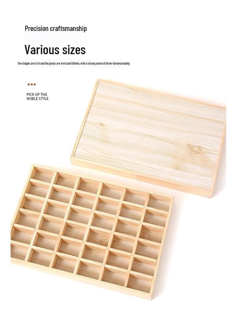 Solid Wood Jewelry Display & Storage Tray for Bracelets, Bangles, and Loose Beads.