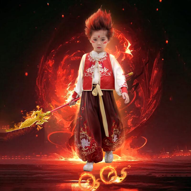 Children's Nezha Hanfu Chinese Style Outfit