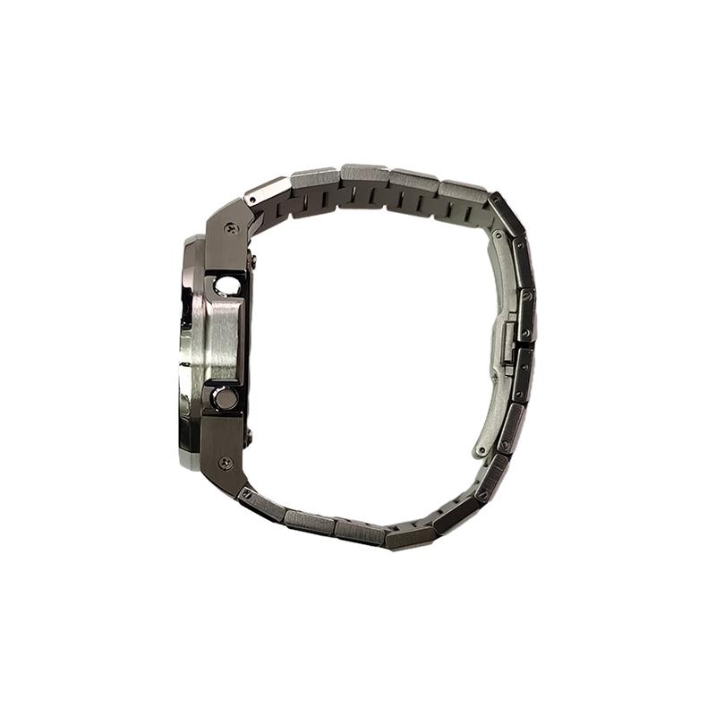Casio Customized Watch Modified Series Silver Stainless Steel Case Fashion Trend Waterproof 200 Meters GA-2100-1A1 Modifie GA-2100-1A1