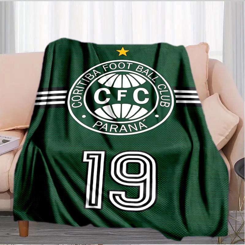 Cori-tiba Football Club Crest Printed Throws Blanket Soft Flannel Blankets for Couch Bed Gifts for Men Women Picnic blanket Christmas gifts