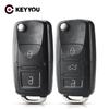 KEYYOU 10 STKS 2/3BNT Auto Afstandsbediening Sleutel Flip Klap Sleutel Behuizing Voor Volkswagen Vw Jetta Golf Passat Kever Skoda Seat Polo B5