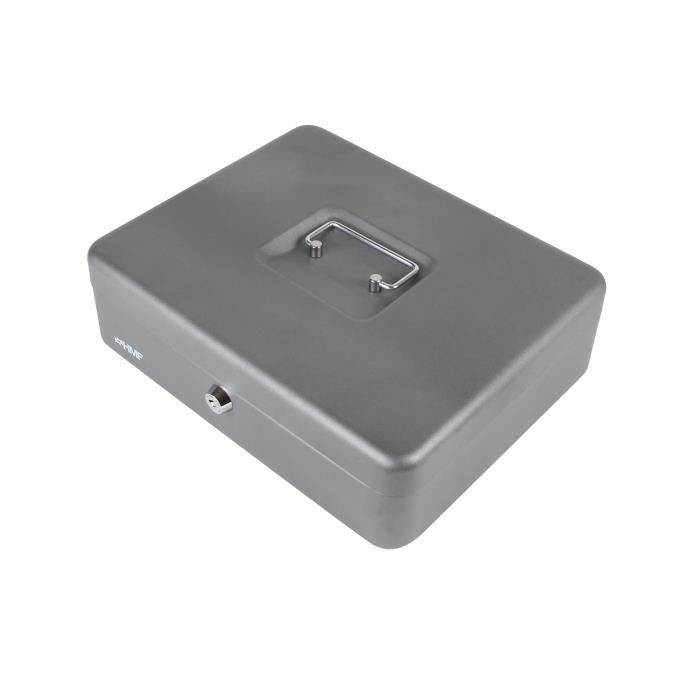 HMF 4215-09 Caisse À Monnaie, Monnayeur, Avec Euros-Compteur De Monnaie, 30 X 24 X 9 Cm, Argent