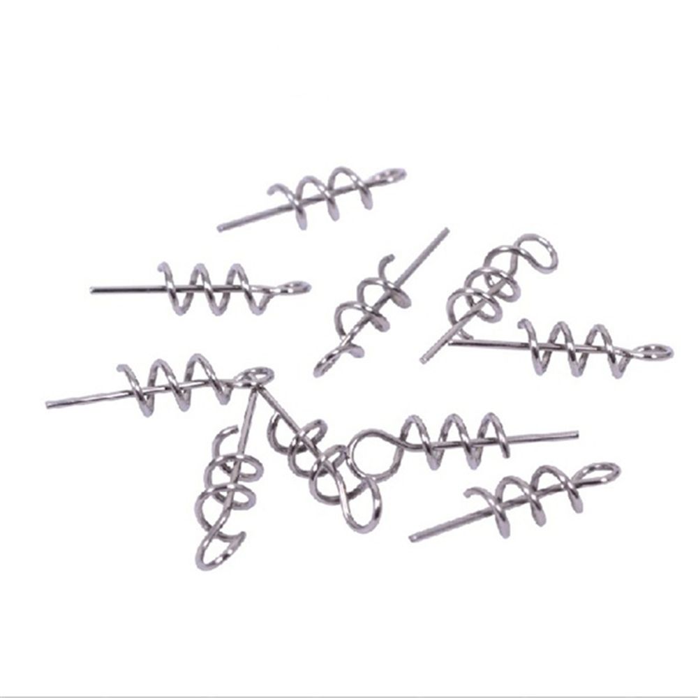 Fishing Tools Metal Needle Pins Fixed Soft Bait Centering Fishing Hook Spring Twist